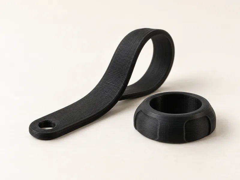 Correa y anillo flexibles impresos en TPU