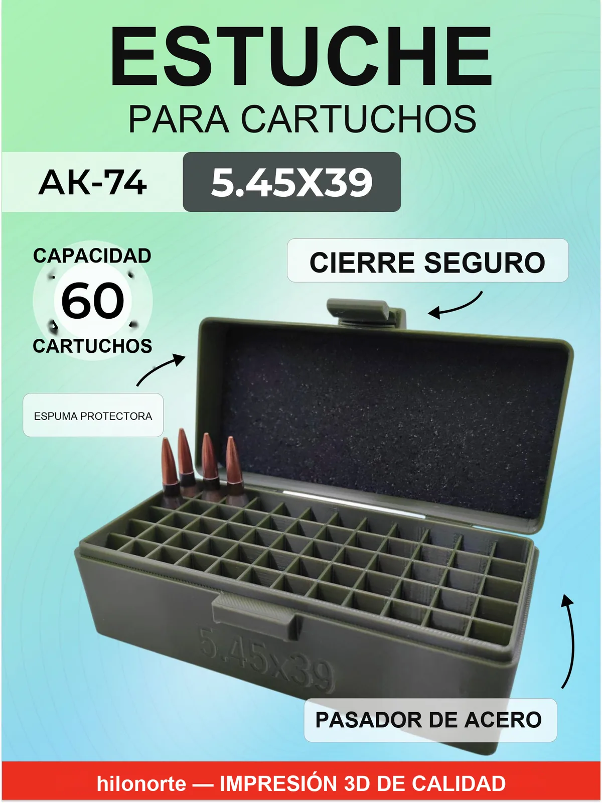 Caja para 60 cartuchos 5,45×39