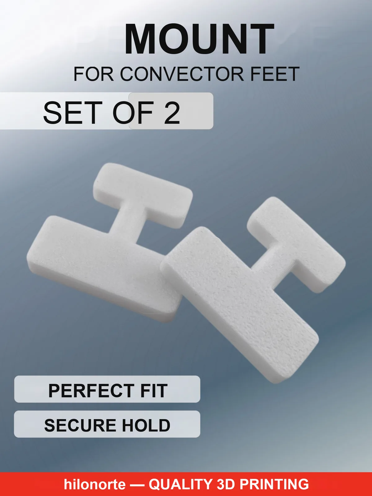 Leg clips for electric convector heaters (2 pcs)