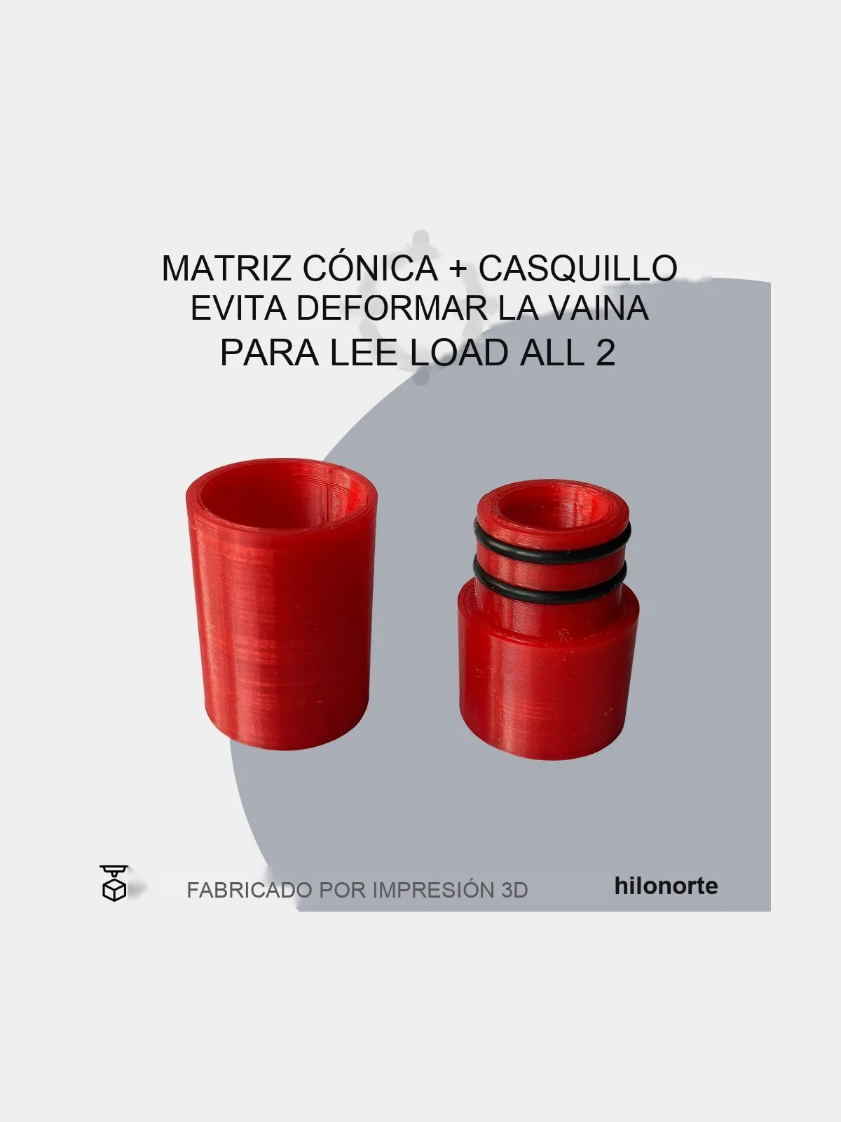 Matriz cónica + casquillo para Lee Load-All 2, calibre 20