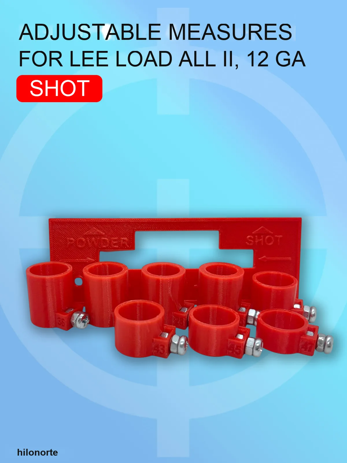 Adjustable shot bushings for Lee Load-All 2 (8 pcs)