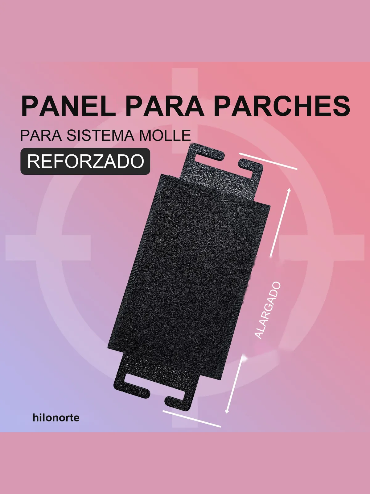 Panel MOLLE con velcro 50×75 mm, versión larga
