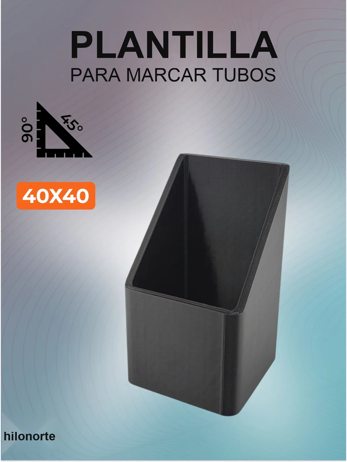 Plantilla para marcar tubo cuadrado 40×40 mm