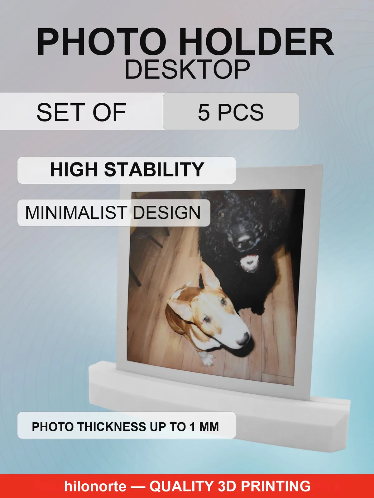 Desk stands for photos and cards (5 pcs)