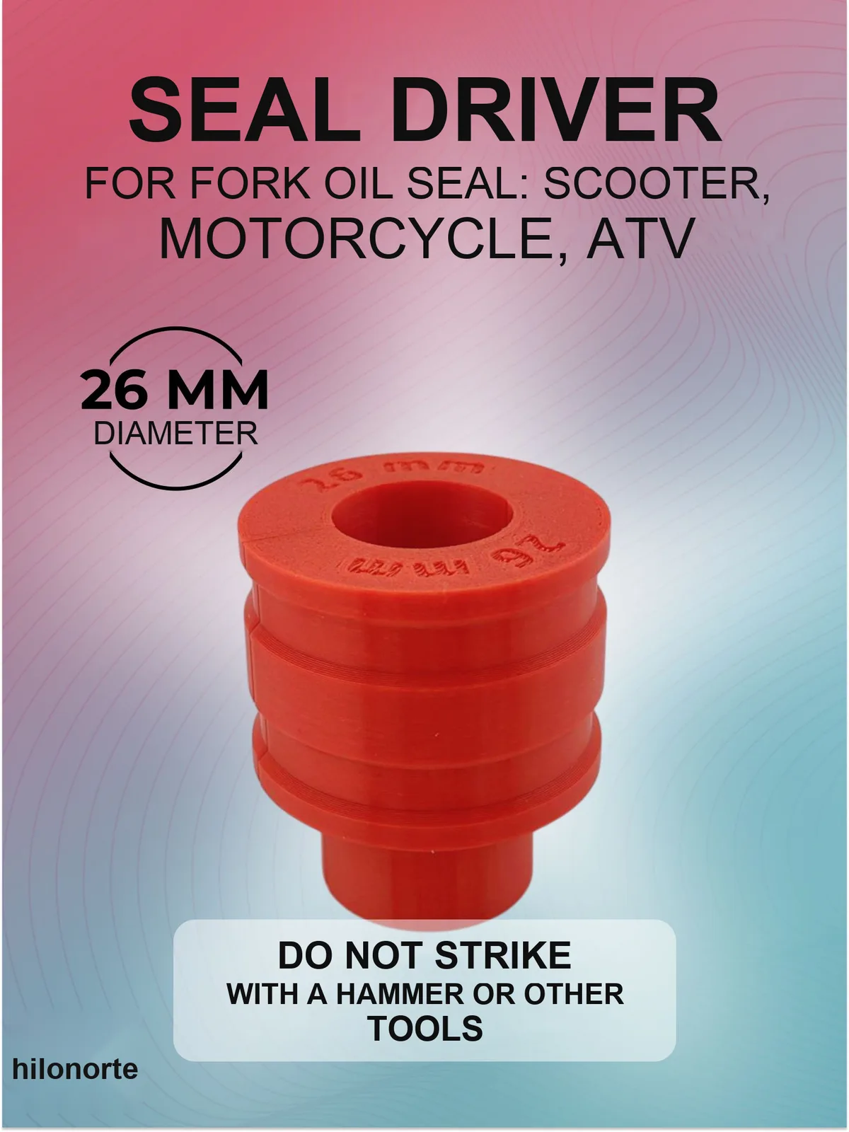 Motorcycle fork seal driver, 26 mm