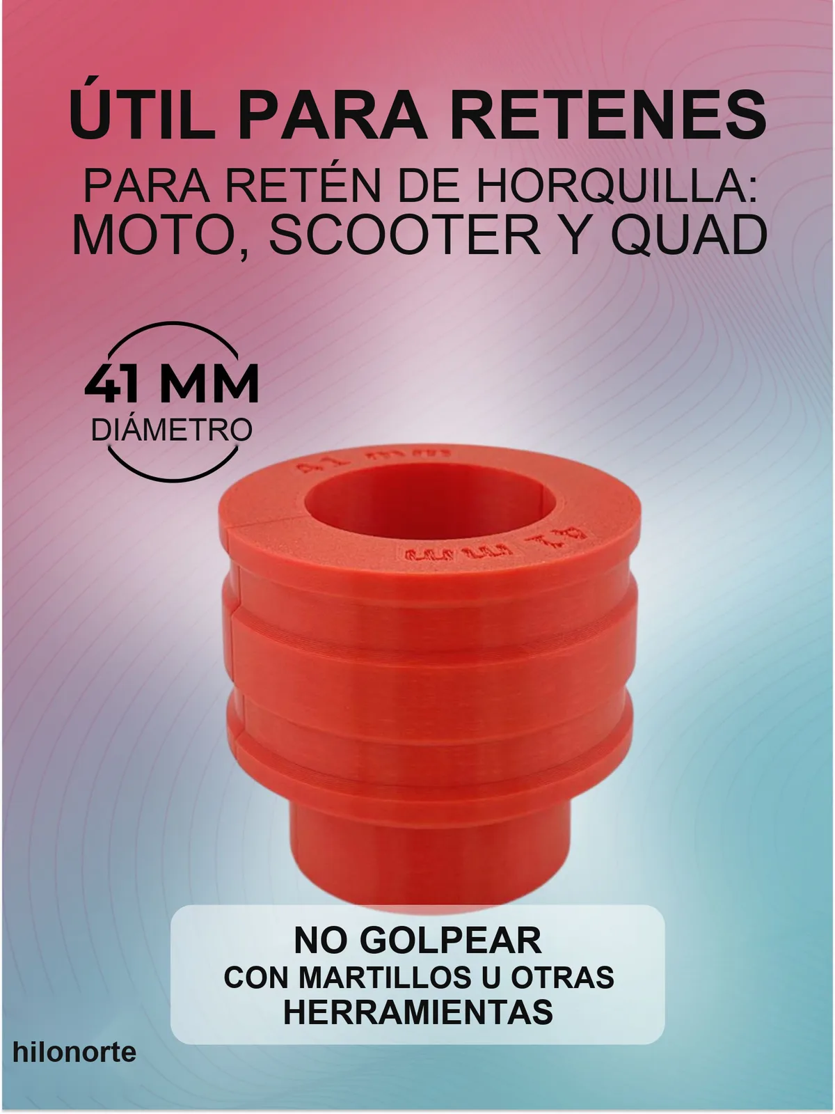 Útil para montar retenes de horquilla de moto, 41 mm