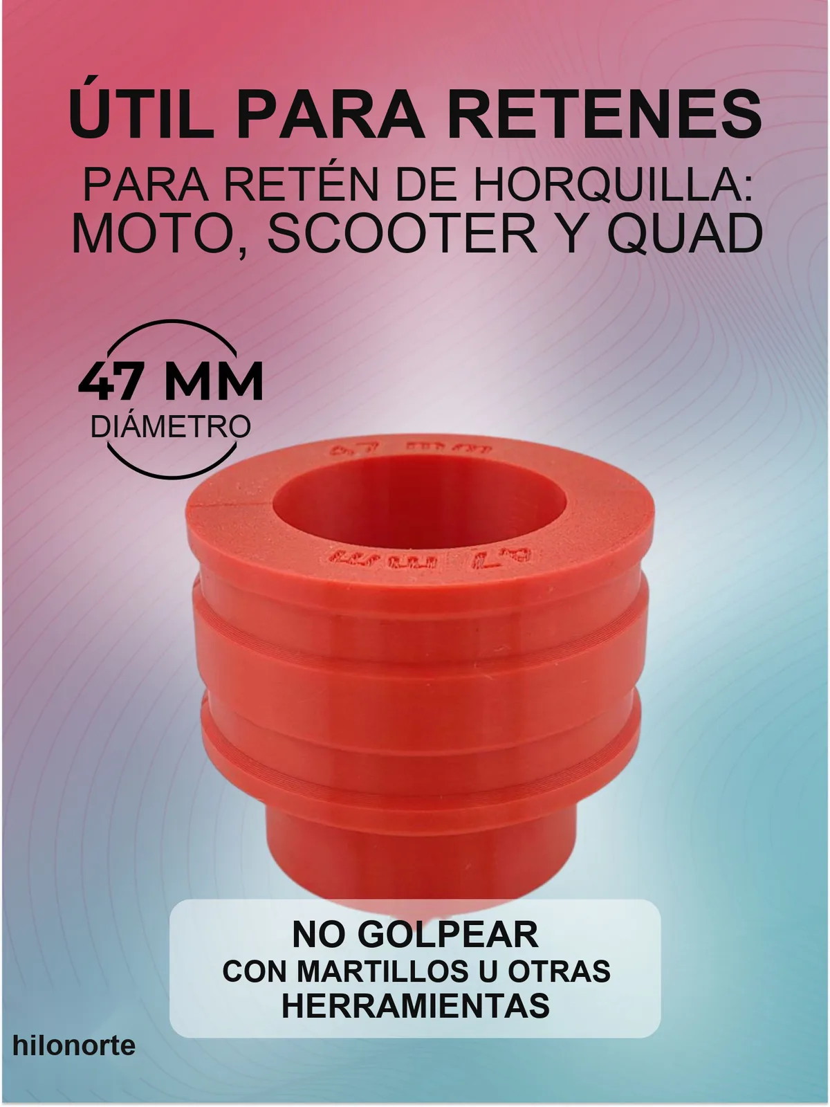 Útil para montar retenes de horquilla de moto, 47 mm