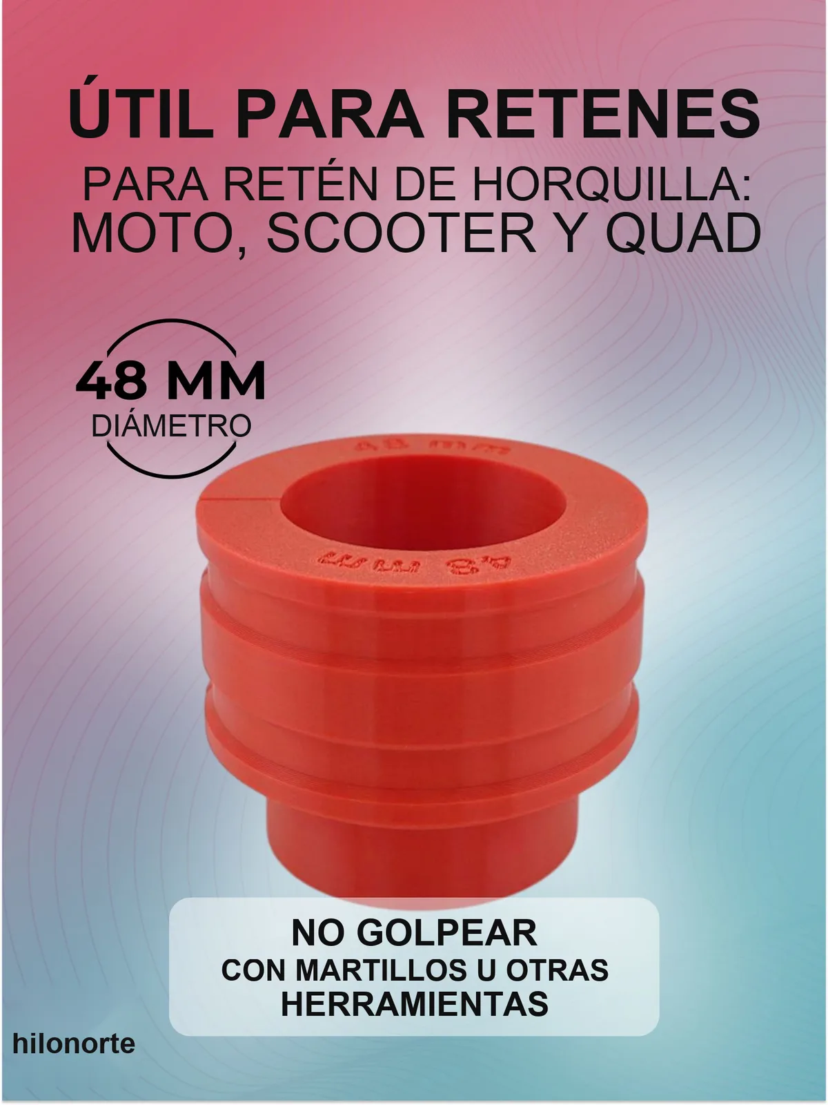 Útil para montar retenes de horquilla de moto, 48 mm